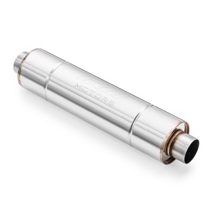 RM Motors Sports straight through silencer RM02 - extended Can length - 800 mm, Inlet diameter - 57 mm, Can diameter - 150 mm